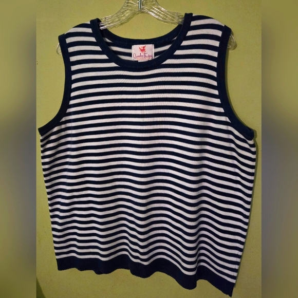 Quacker factory 1x Striped Tank Top - Picture 1 of 3